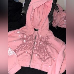DARC SPORT CHERRY BLOSSOM CROPPED HOODIE